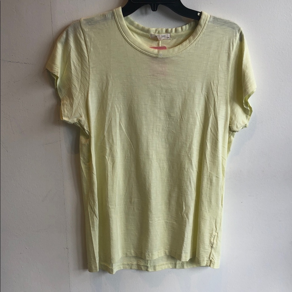 Rag & Bone Soft Yellow Short Sleeve Tee